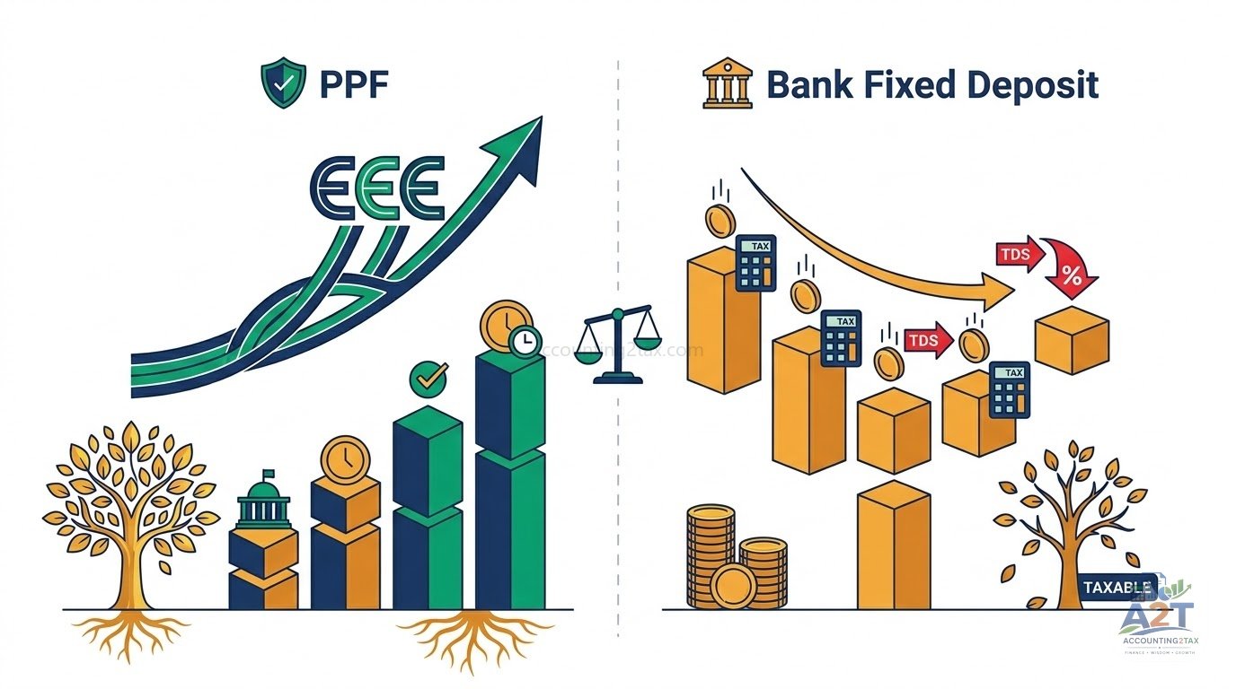 PPF vs. Bank Fixed Deposit: Which is Better for Your Savings? (2026 Comparison) Case Study & Compounding Blueprint